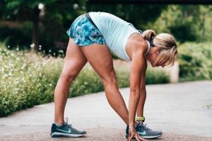 Woman Stretching Achilles