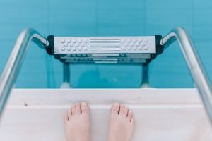 Feet At The Swimming Pool