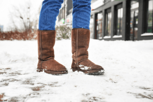 Winter Feet In Snow