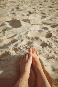 Feet at the beach